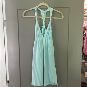 Indah Light Green Halter Dress